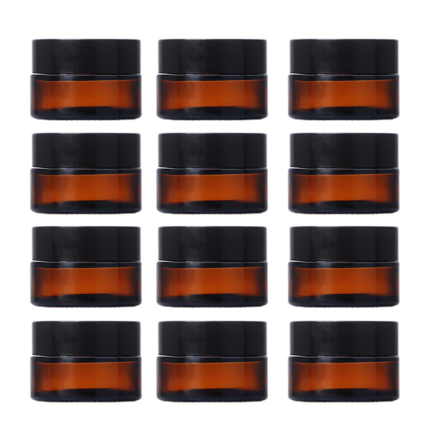 Doromy frascos ámbar 5ml con tapa negra para conservar cremas y bálsamos.