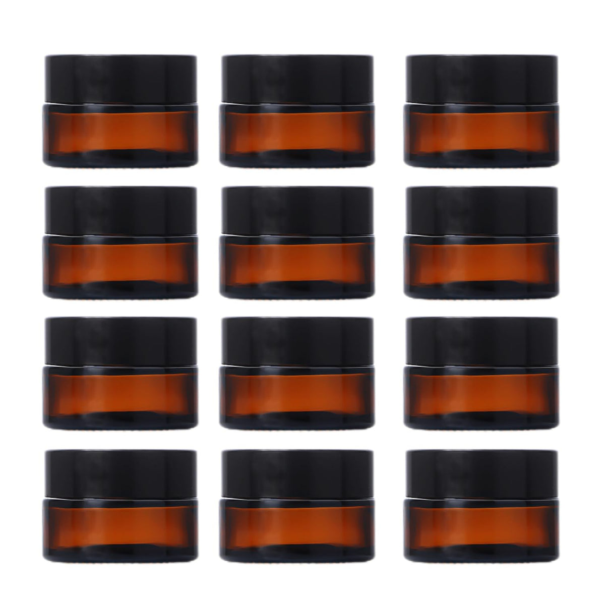 Doromy frascos ámbar 5ml con tapa negra para conservar cremas y bálsamos.