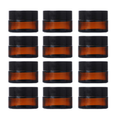 Doromy frascos ámbar 5ml con tapa negra para conservar cremas y bálsamos.