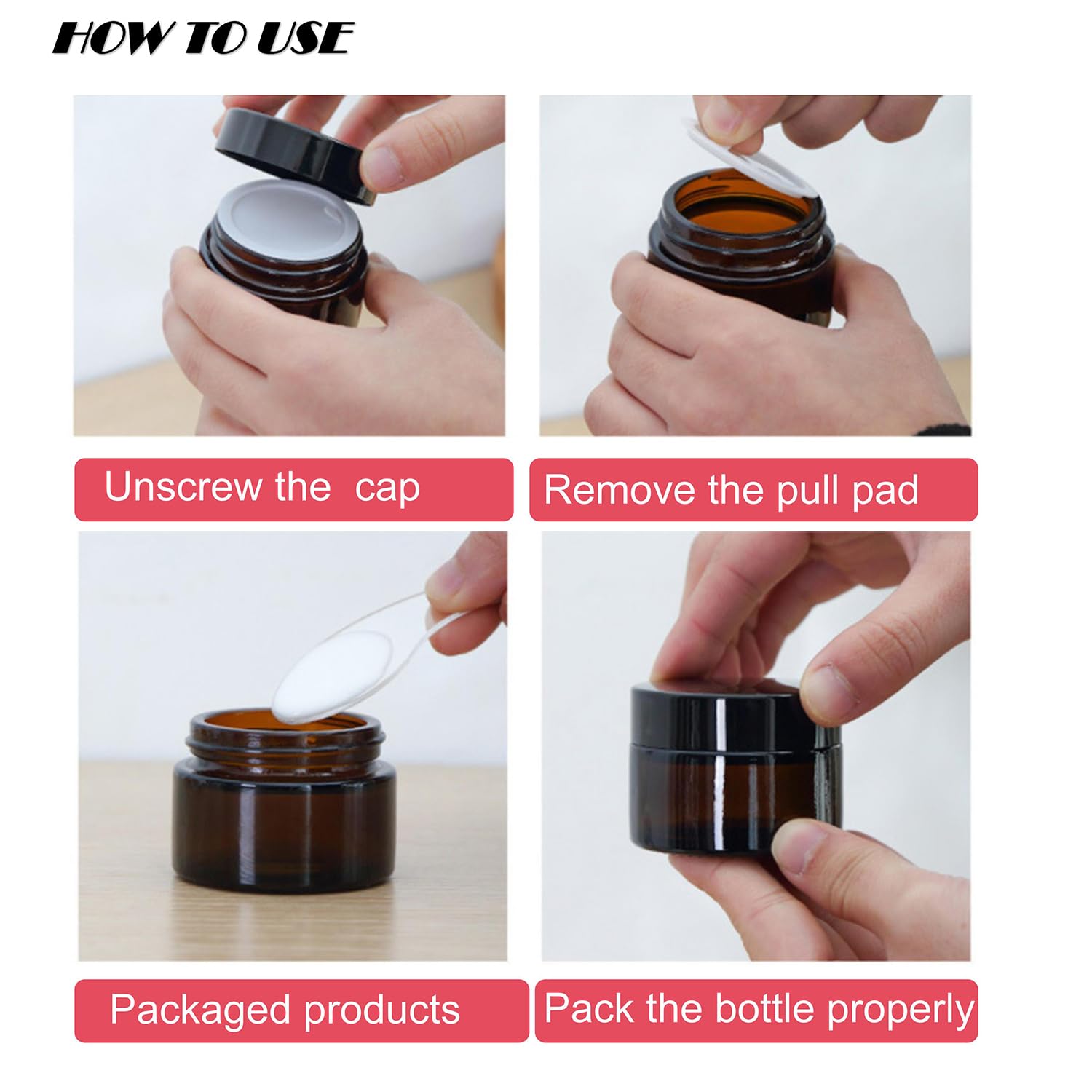 Paquete de Doromy: 12 frascos ámbar 5ml para viaje y organización de cosméticos.