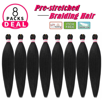 Dorsanee cabello para trenzas preestirado 20 pulgadas, textura suave Yaki.