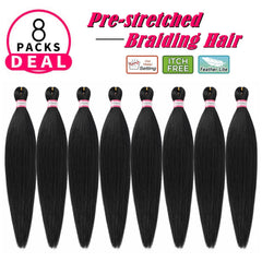Dorsanee cabello para trenzas preestirado 20 pulgadas, textura suave Yaki.