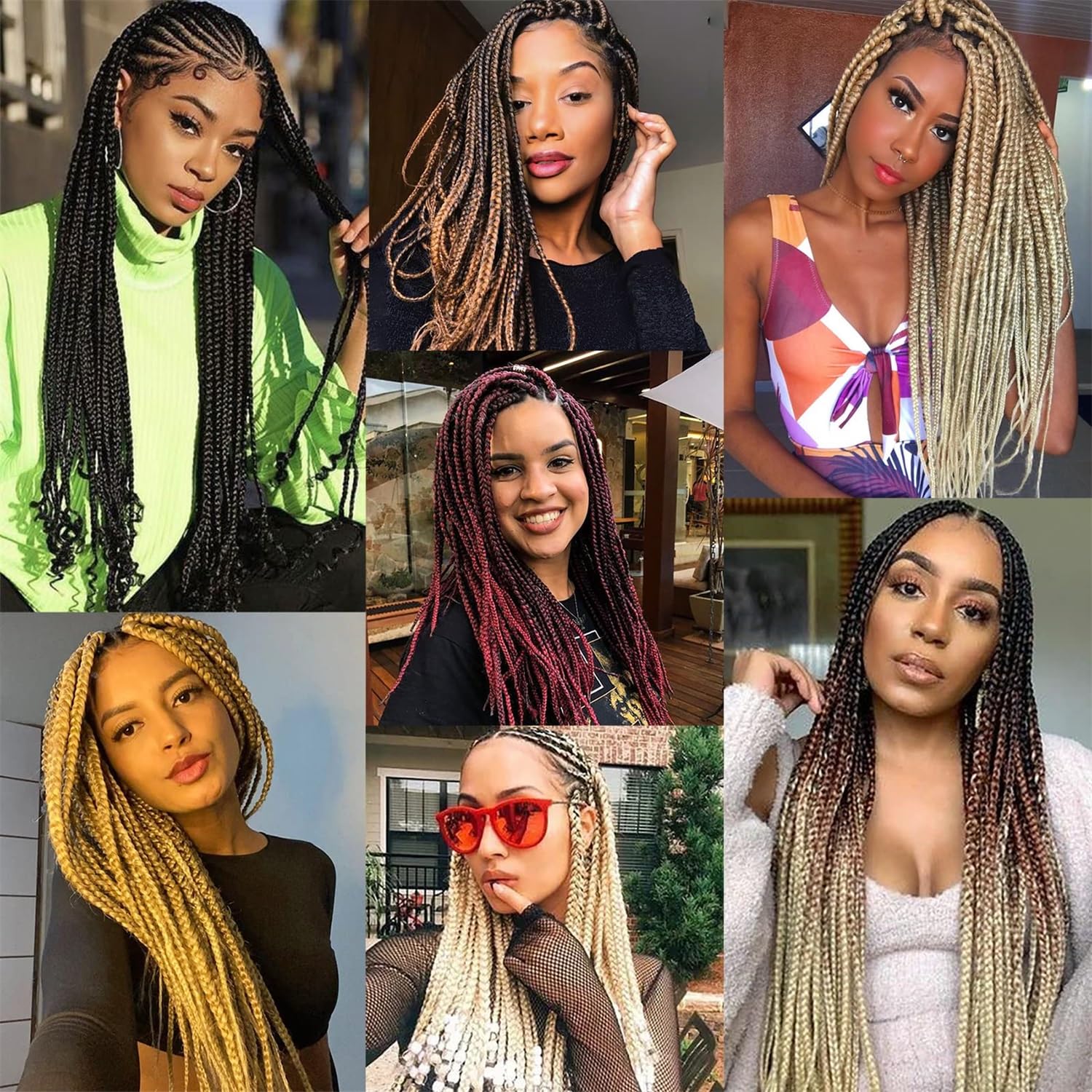 Dorsanee variedad de colores para estilos creativos en trenzas.