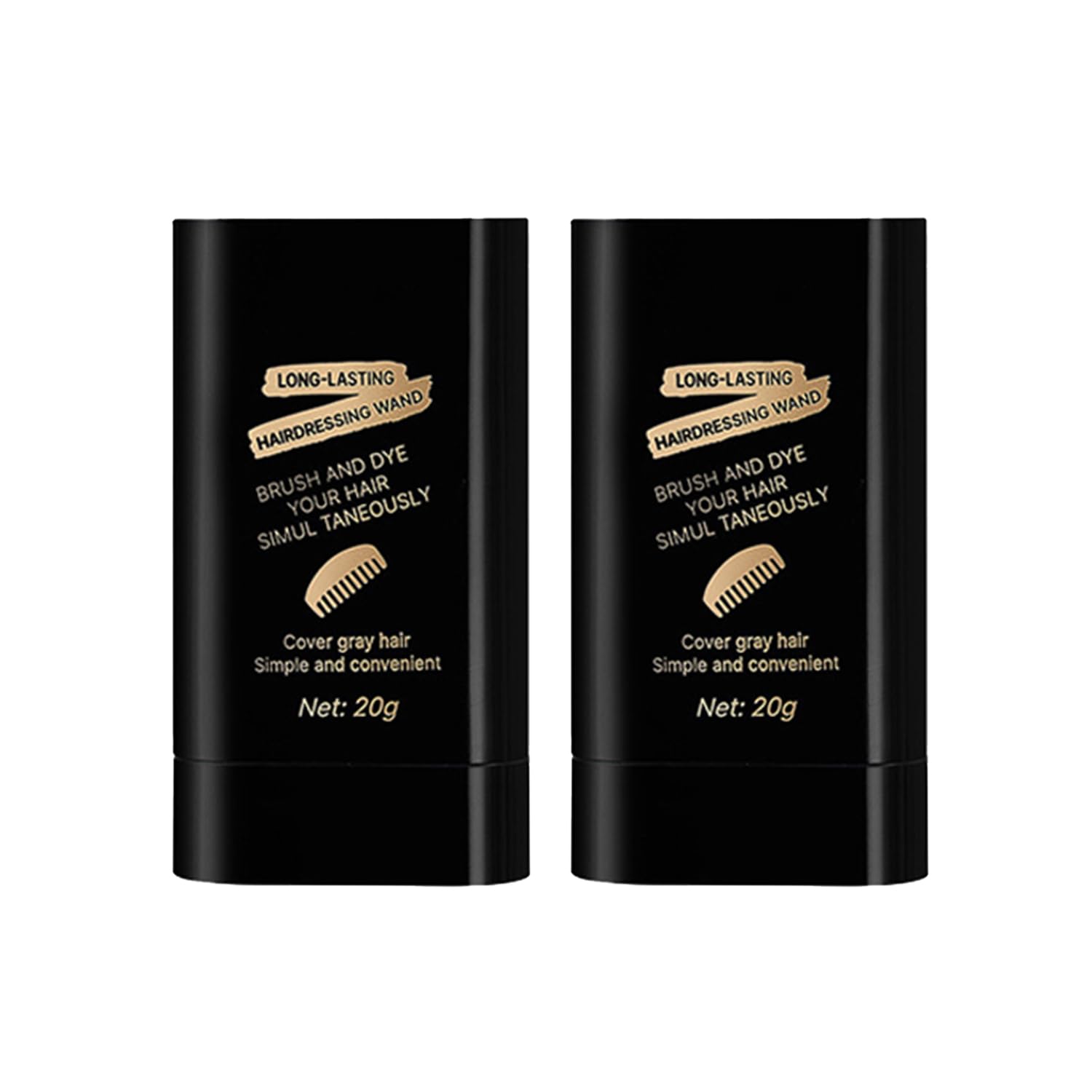 dos-pack tinte con peine seguro, portátil para cubrir canas de forma rápida.
