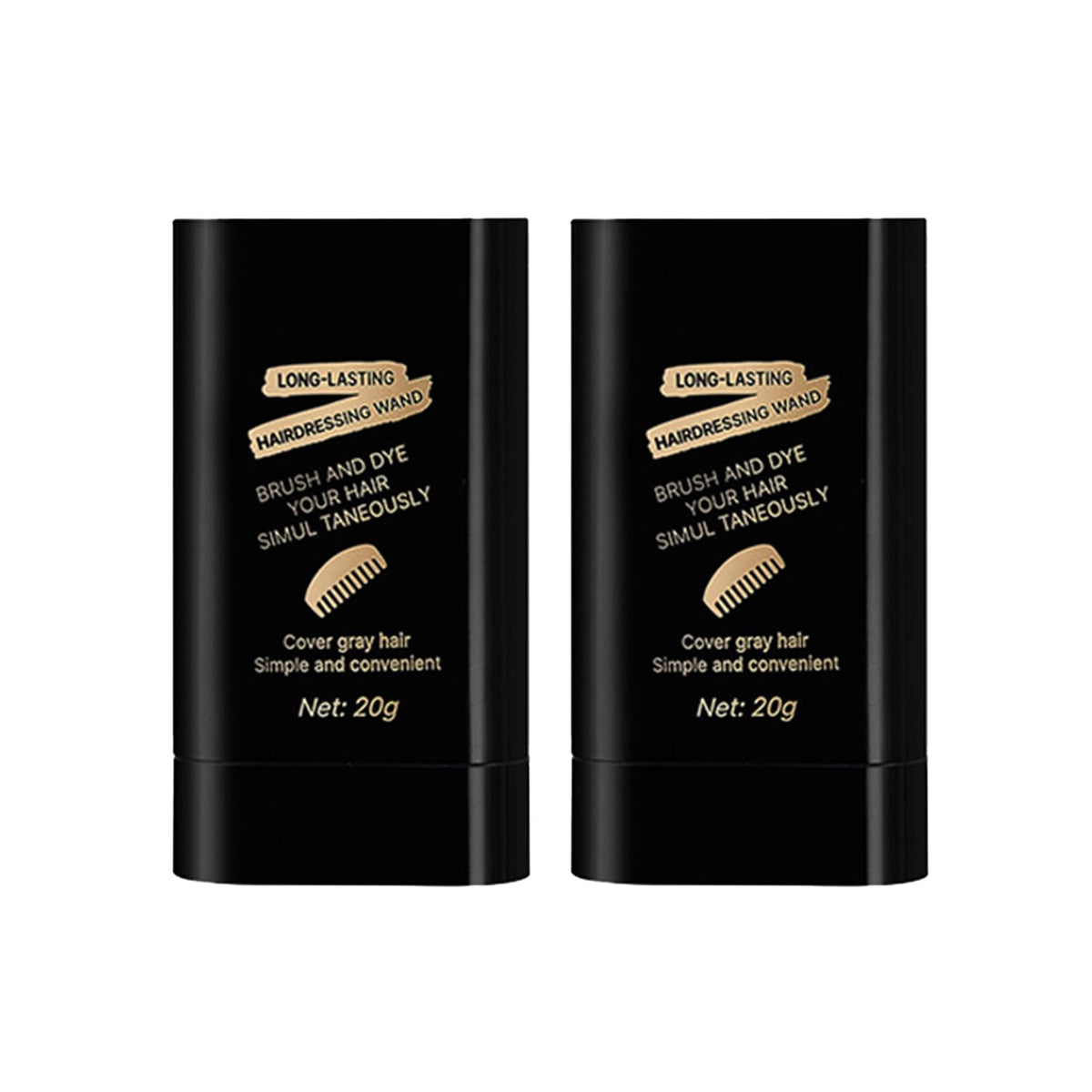 dos-pack tinte con peine seguro, portátil para cubrir canas de forma rápida.