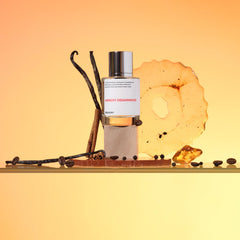 Dossier Ambery Cedarwood bottle side view shows depth for evening wear