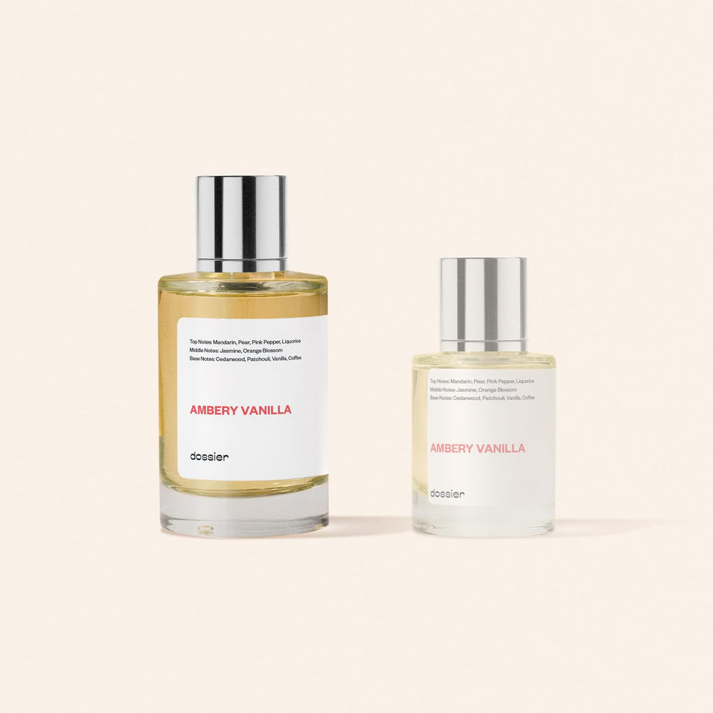 Dossier Ambery Vanilla, aroma inspirado en lujo para ocasiones especiales.
