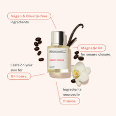 Dossier Ambery Vanilla, notas de corazón florales para una sensación femenina.