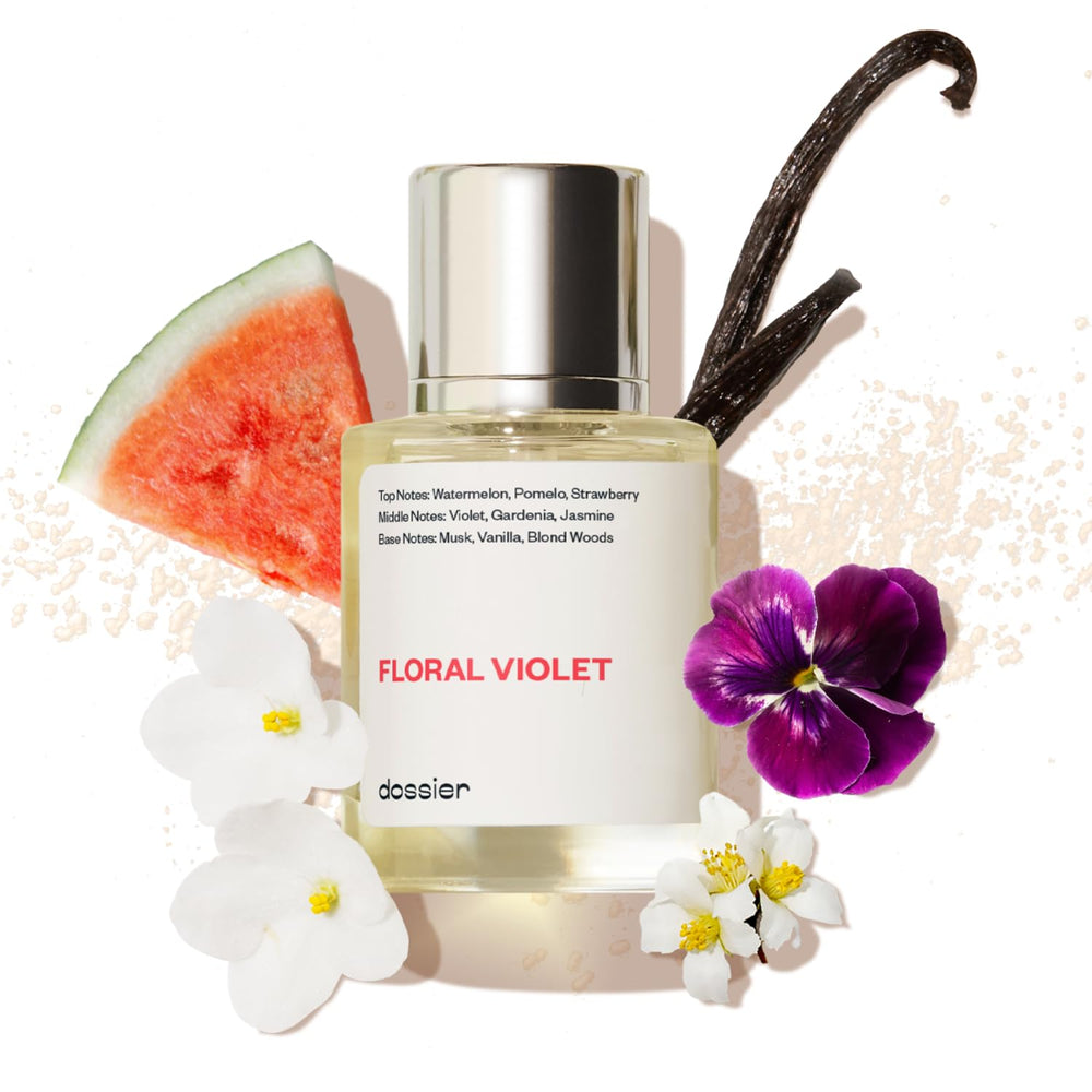 Dossier Floral Violet frasco: fragancia fresca para uso diario