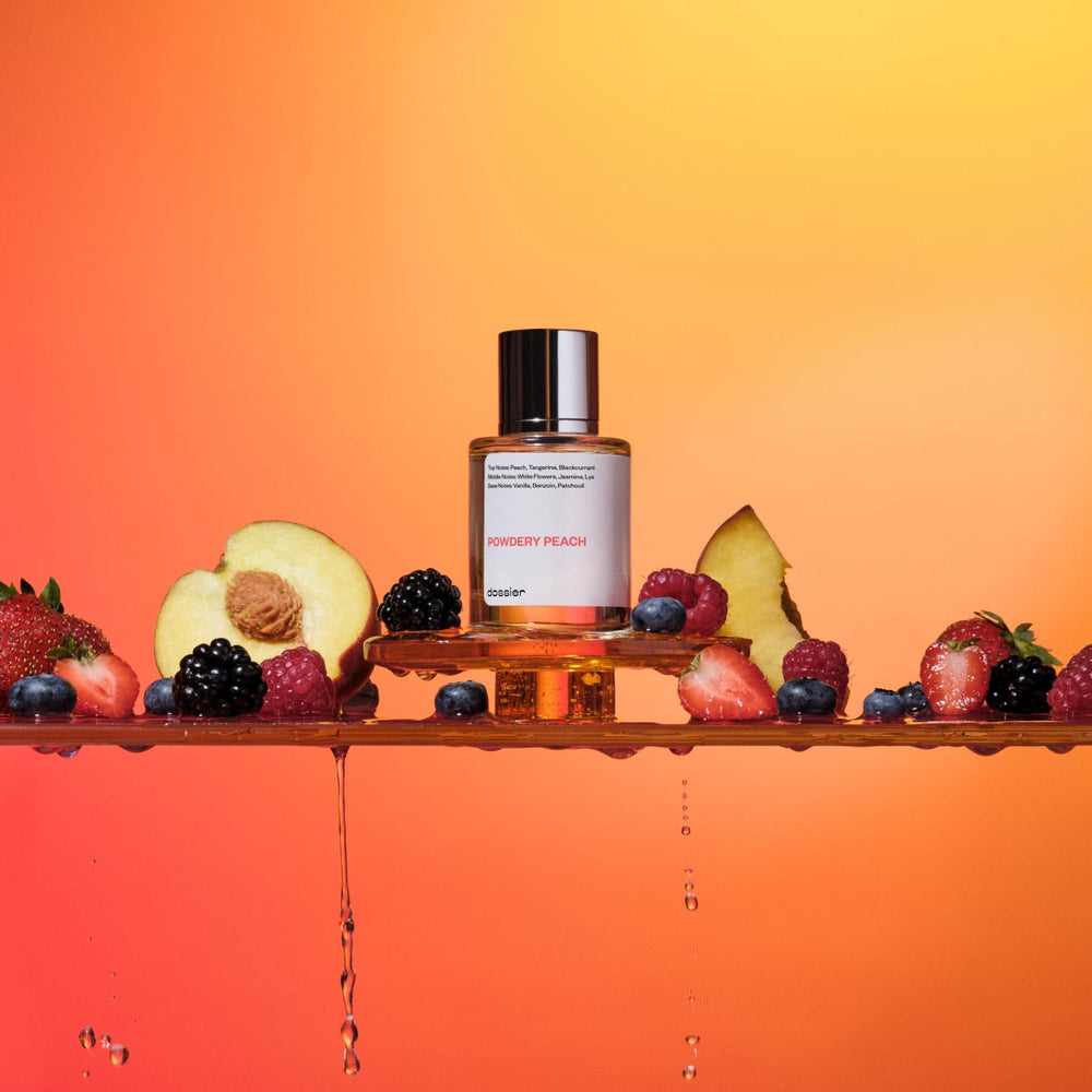 Dossier Powdery Peach: notas de durazno para un toque sensual.