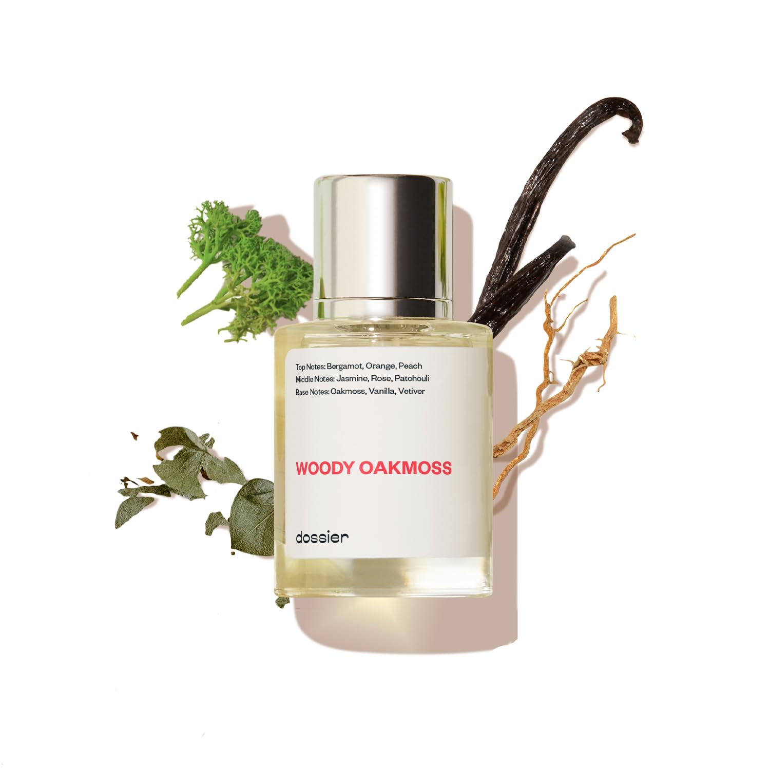 Dossier Woody Oakmoss bottle with spray for everyday elegance