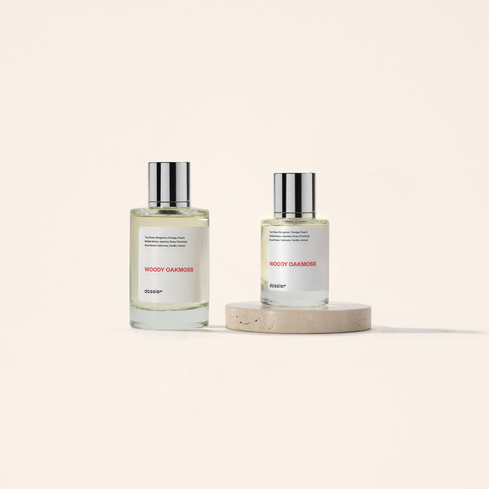 Dossier Woody Oakmoss Grasse origin highlighting luxury fragrance heritage