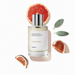 Dossier Woody Sage — botella de perfume con aroma fresco y duradero para uso diario
