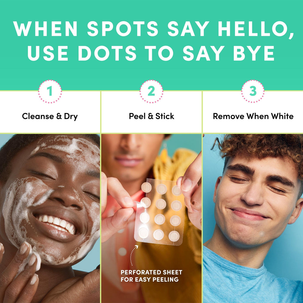 Parche Dots for Spots reduce el enrojecimiento y la apariencia de brotes activos.
