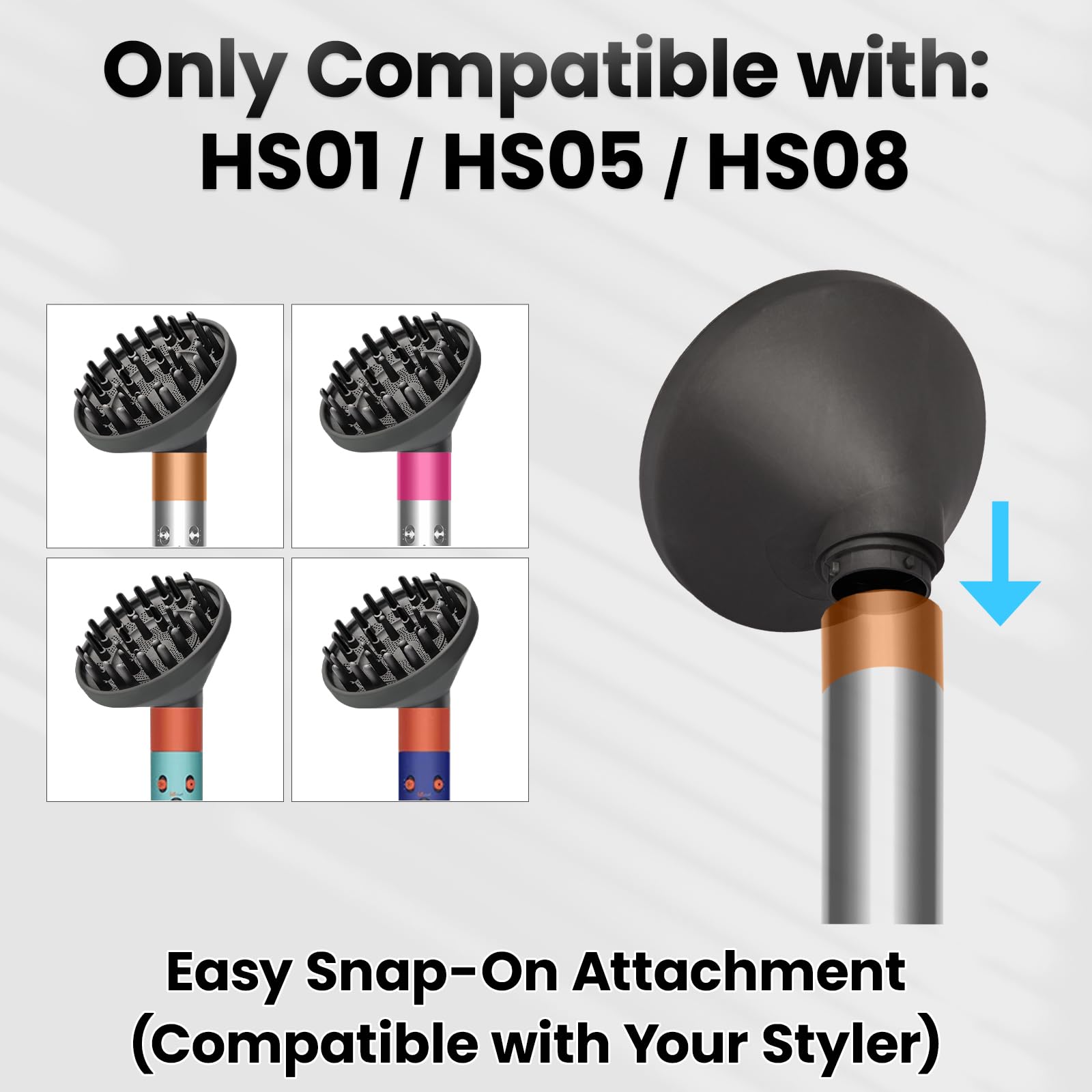 Accesorio Dotspun: difusor grande ideal para rutinas de peinado.