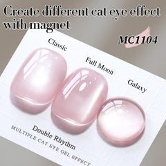 Double Rhythm Base Coat para cat-eye garantiza adherencia y acabado suave.