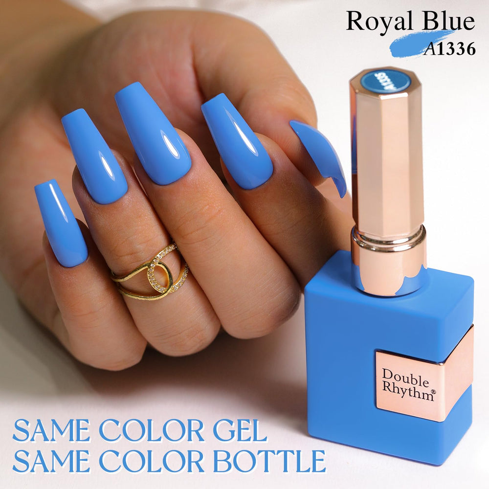 Double Rhythm Bote gel azul 15 ml para una aplicación suave.