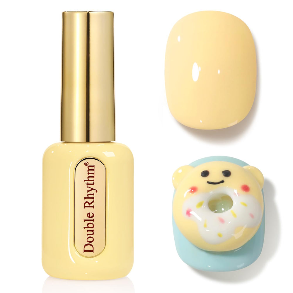 Double Rhythm bote redondo dorado, diseño premium para manicura duradera