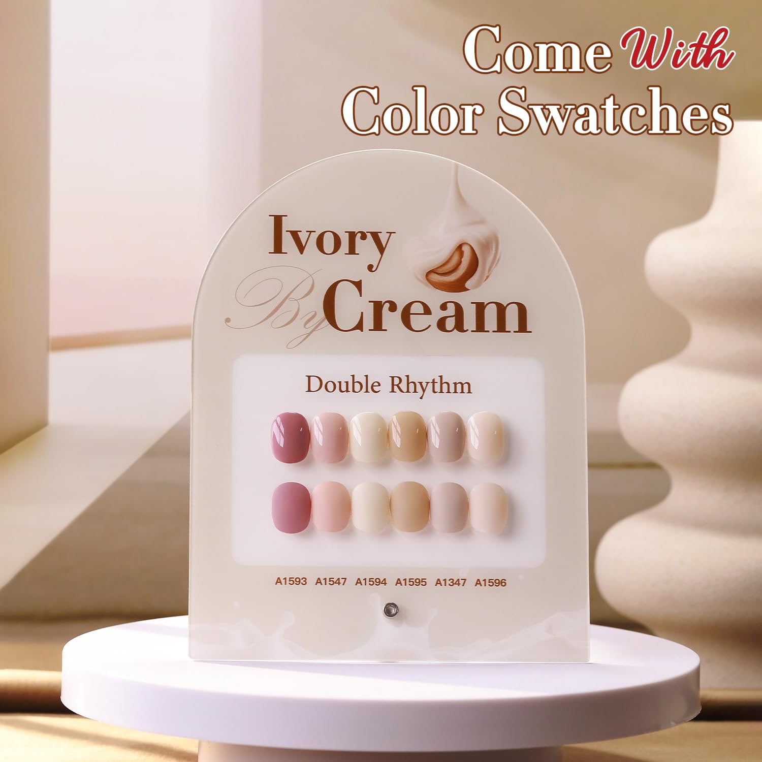 Double Rhythm gel esmalte 15ml, botellas visibles, color consistente.