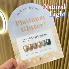 Polish gel de Double Rhythm en tono brillante, contraste creativo para manicuras.