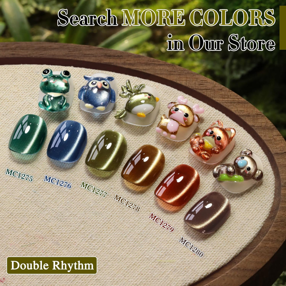 Double Rhythm brillo glitter translúcido para looks sutiles.