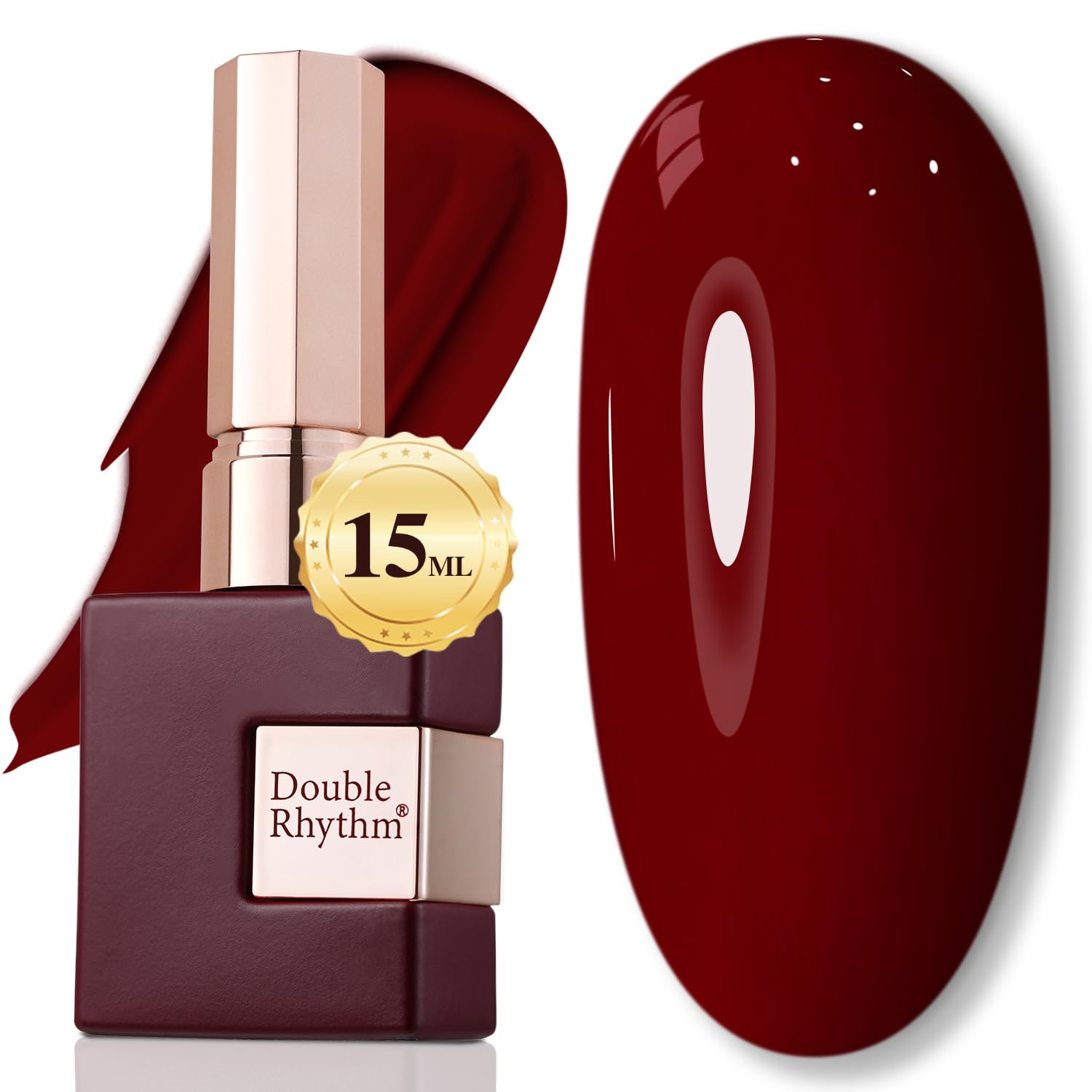 Double Rhythm burdeos 15 ml frasco para manicura duradera