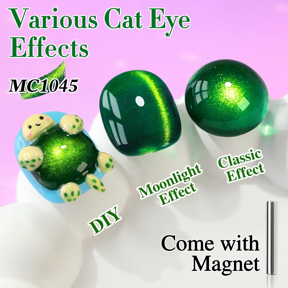 Cat Eye Gel de Double Rhythm con efecto magnético para diseños llamativos.