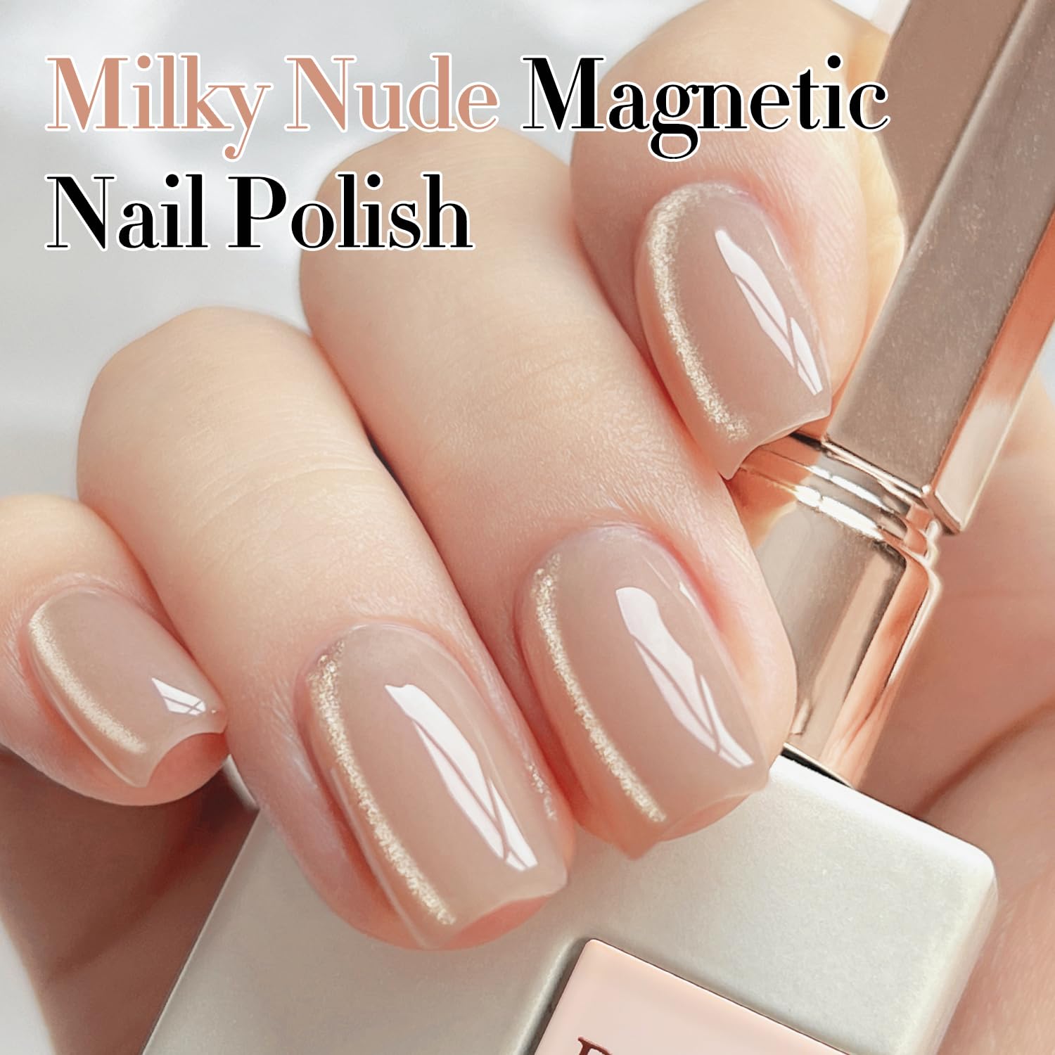 Double Rhythm Cat Eye Gel milky nude, frasco de 15 ml mostrado.