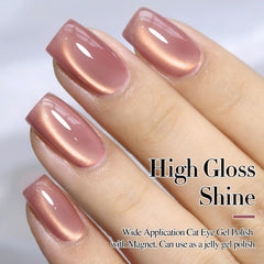 Double Rhythm color translucido violeta dorado: look suave y elegante.