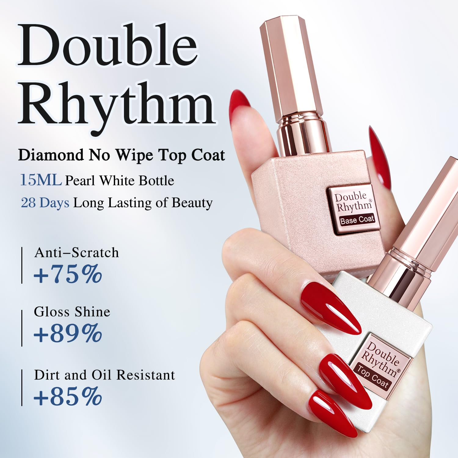Double Rhythm duración de 28 días con acabado brillante.