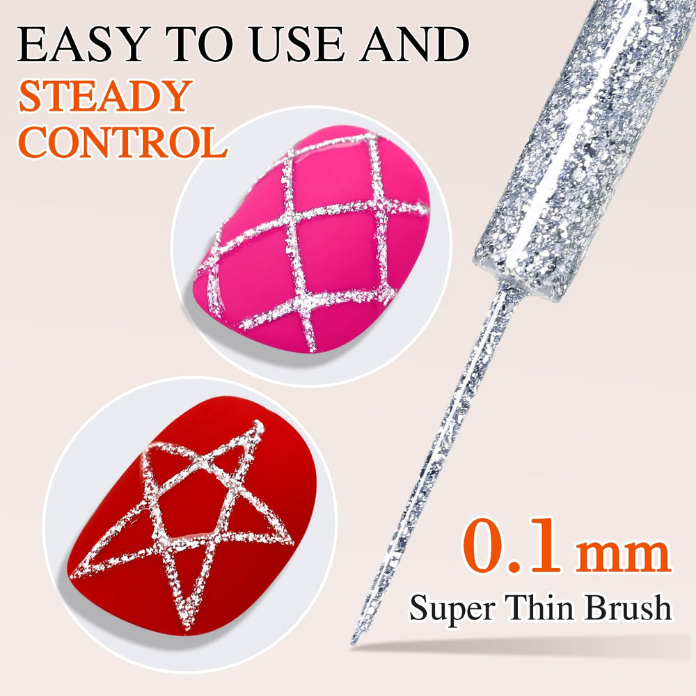 Double Rhythm gel bronce espejo con efecto 3D para uñas modernas.