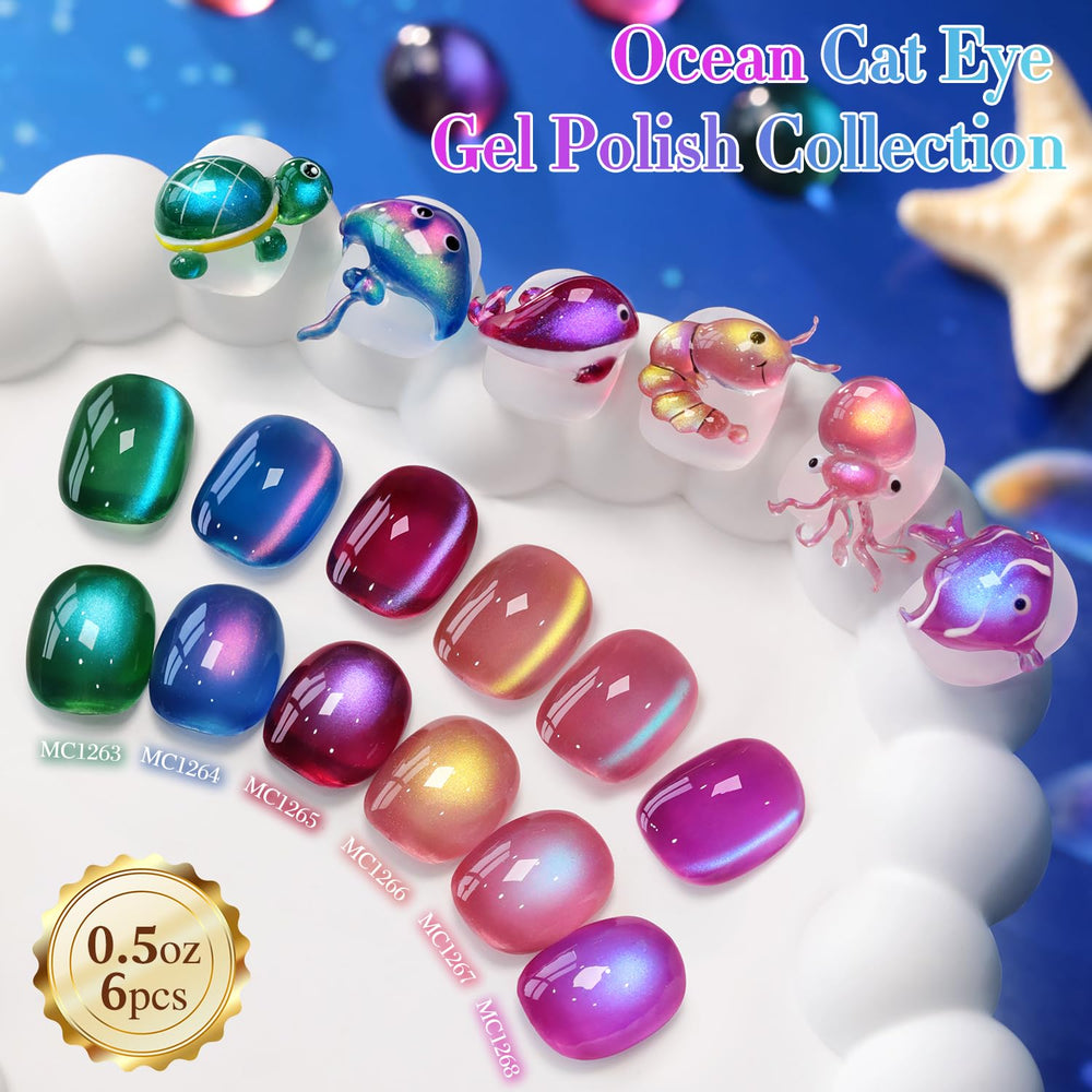 Gel con efecto holográfico magnético para uñas Double Rhythm.