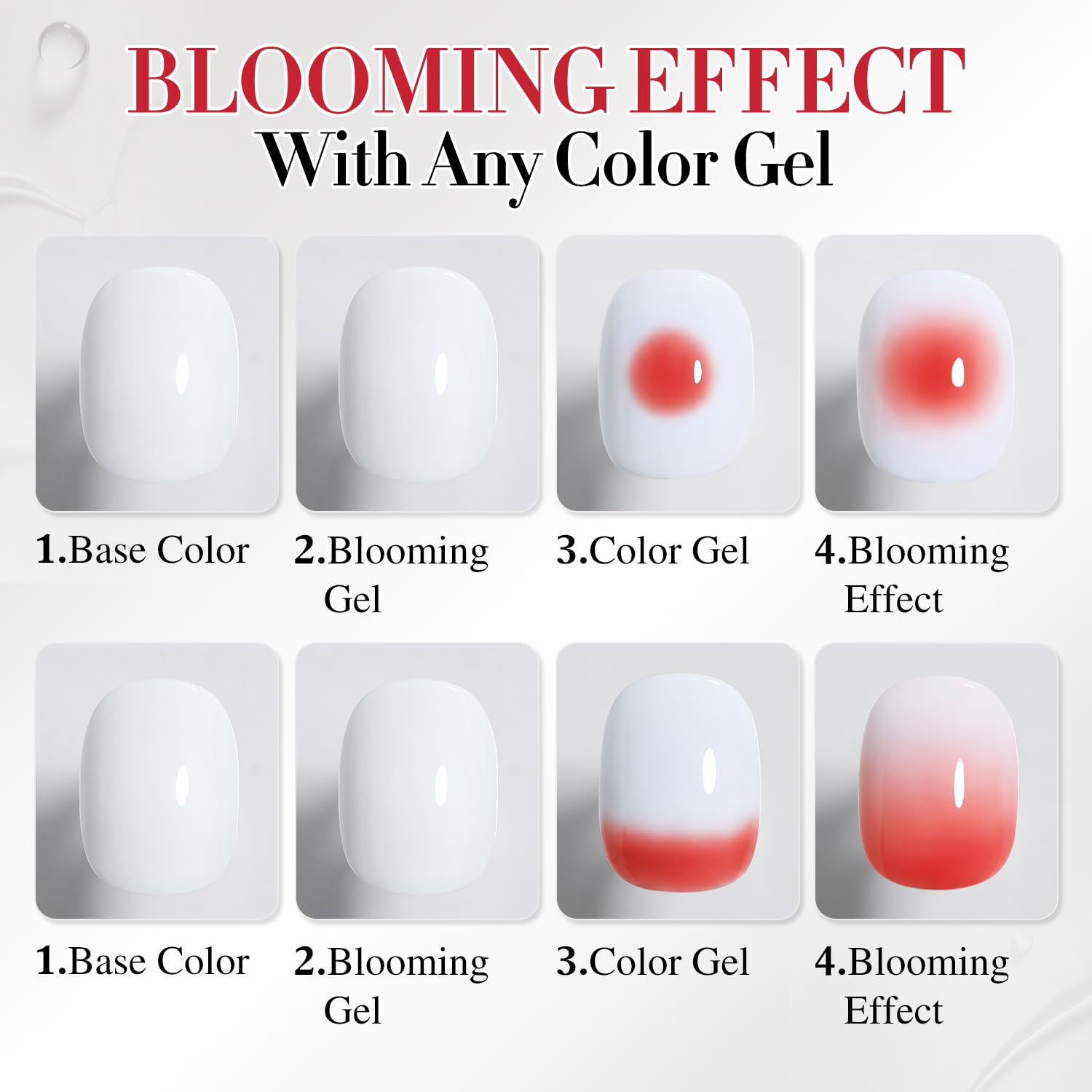 Double Rhythm blooming gel ofrece un acabado duradero.