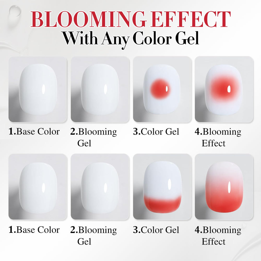 Double Rhythm blooming gel ofrece un acabado duradero.