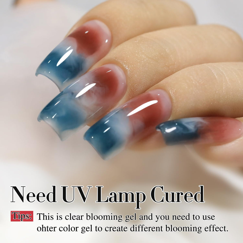 Double Rhythm blooming gel ofrece efectos de rayas para uñas.