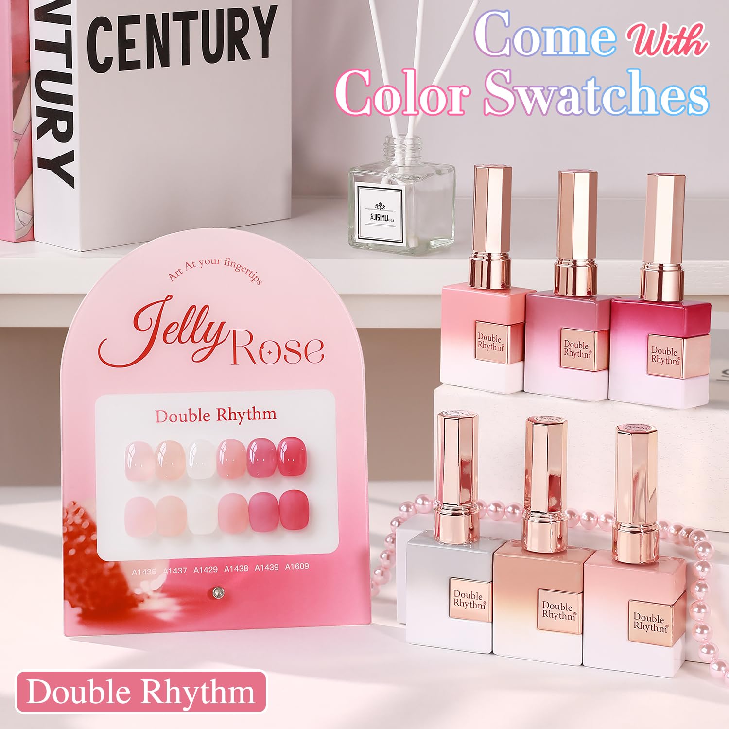 Esmalte gel Double Rhythm Jelly Pink 15ml con acabado brillante