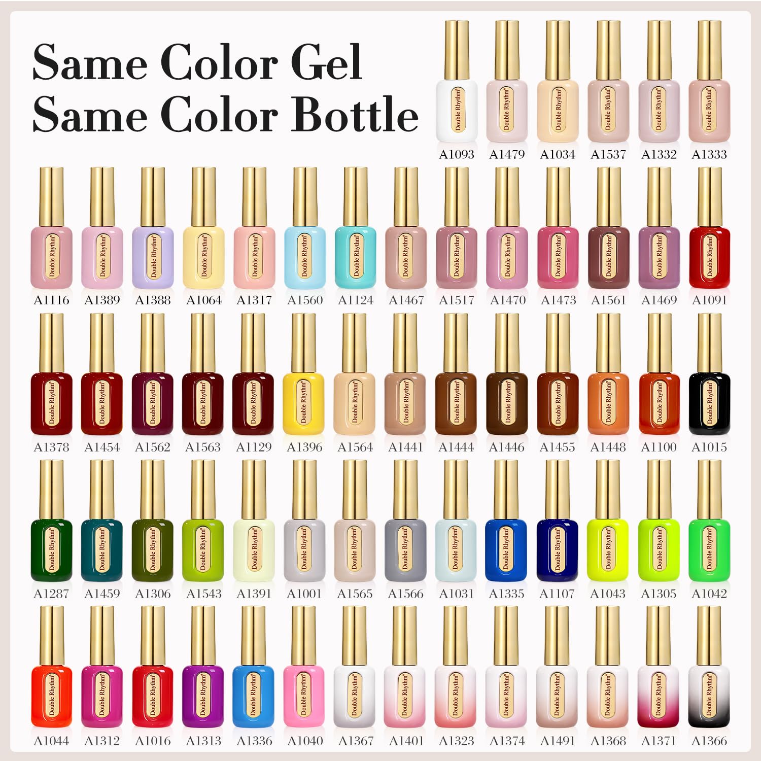 Double Rhythm gel-polish, requiere base y top coat para mejor resultado.