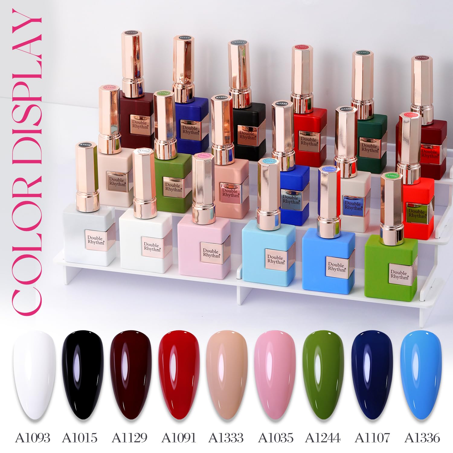Envase compacto de Double Rhythm 15 ml para almacenamiento cómodo.