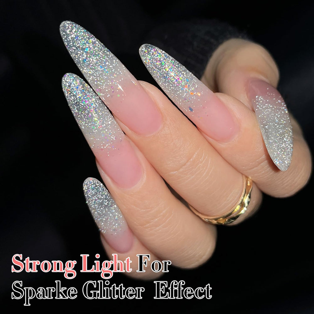 Double Rhythm Esmalte Gel Glitter: fórmula amable con olor bajo para uñas más seguras