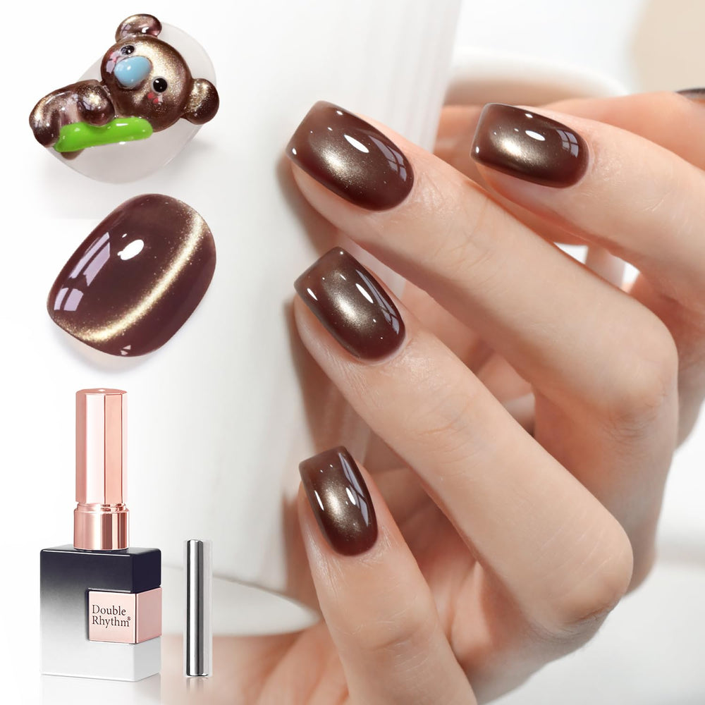Double Rhythm esmalte gel ojo de gato con imán para efecto cambiante.