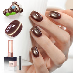 Double Rhythm esmalte gel ojo de gato con imán para efecto cambiante.