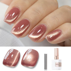 Double Rhythm esmalte gel ojo gato hielo 15ml con efecto magnético suave para uñas elegantes.