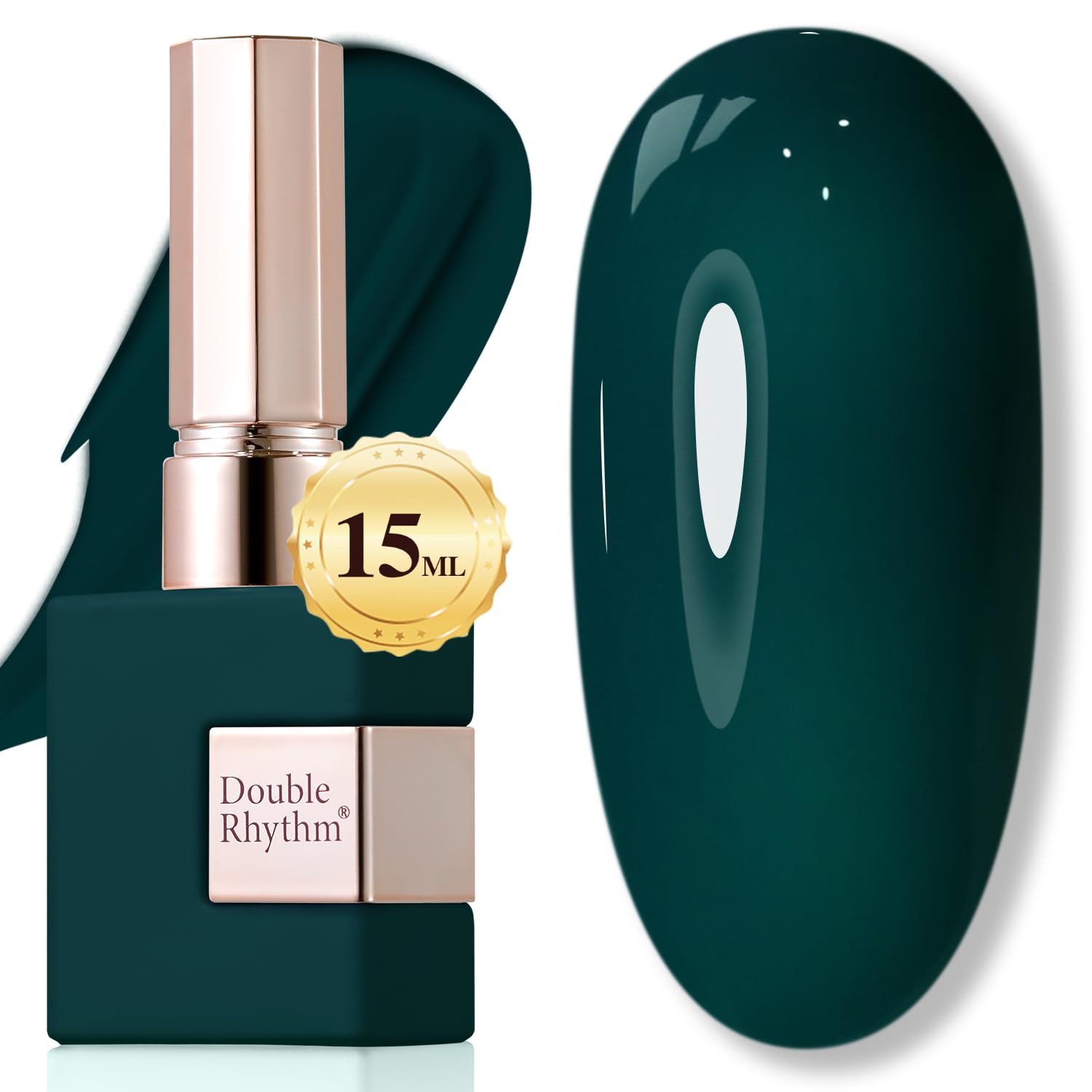 Double Rhythm gel-lacado: color uniforme y frasco único para consistencia.