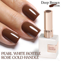 Double Rhythm Esmalte de gel acabado brillo resplandeciente en uñas