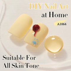 Double Rhythm gel uñas amarillo cremoso, acabado suave y elegante