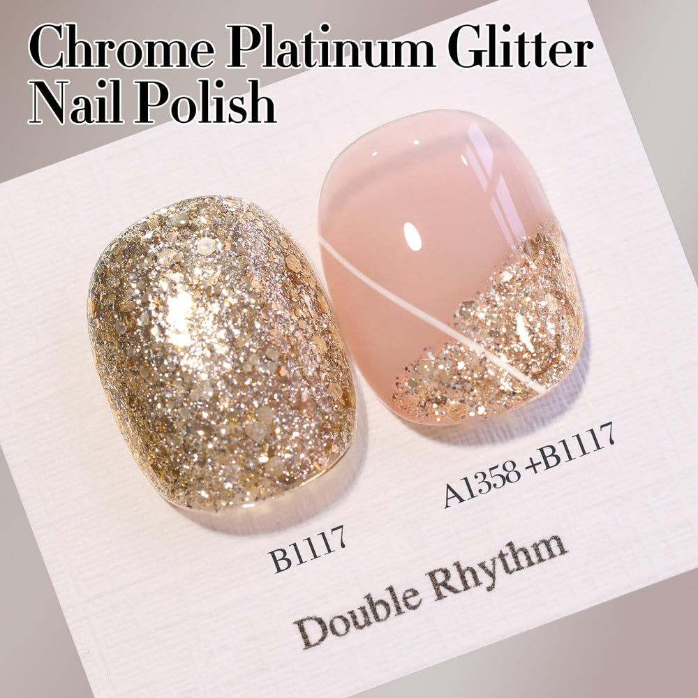 Double Rhythm gel uñas color varía para looks versátiles.