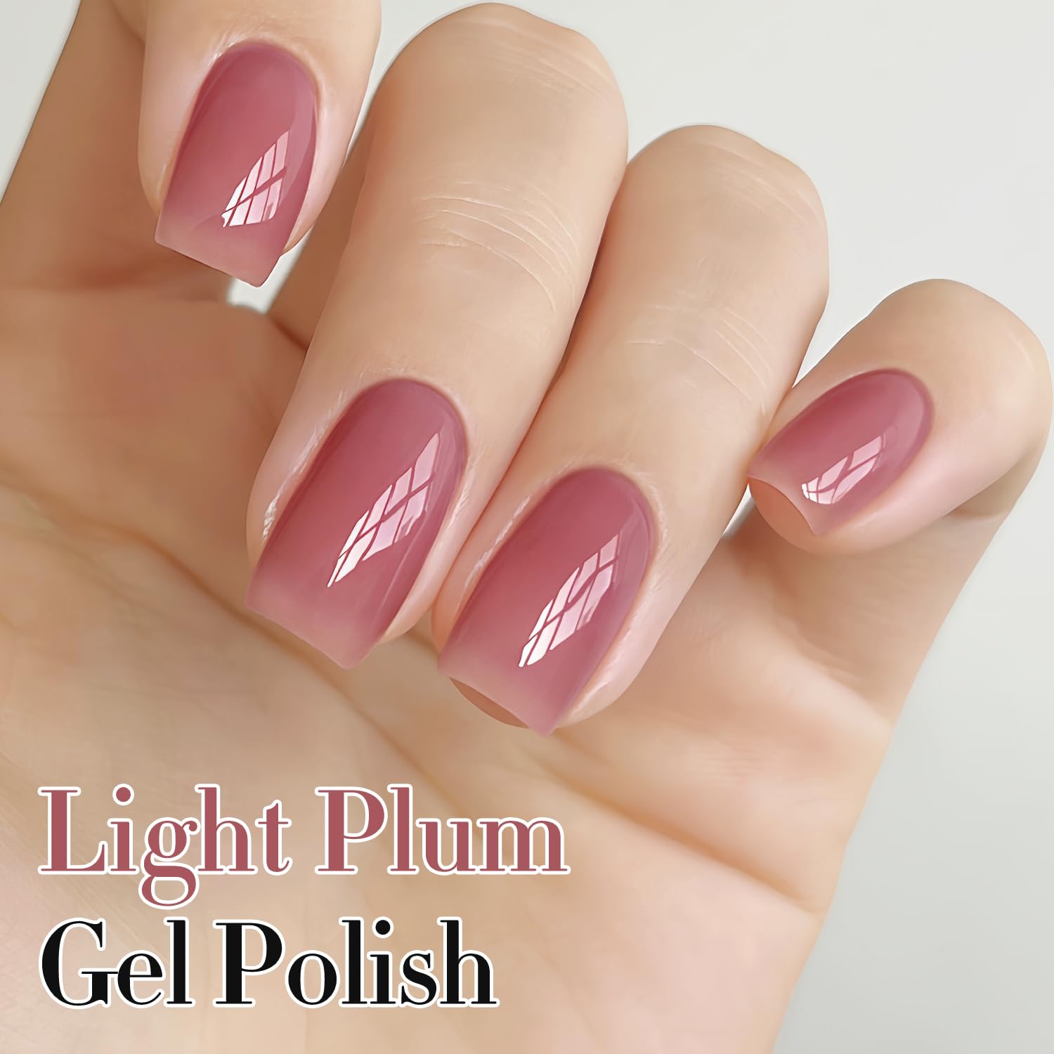 Double Rhythm gel uñas translúcido rosado claro, tono delicado para diario.