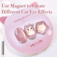 Imán de Double Rhythm para lograr efecto ojo de gato en uñas.