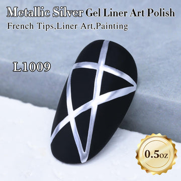 Double Rhythm liner gel arte uñas: diseño detallado para líneas nítidas.