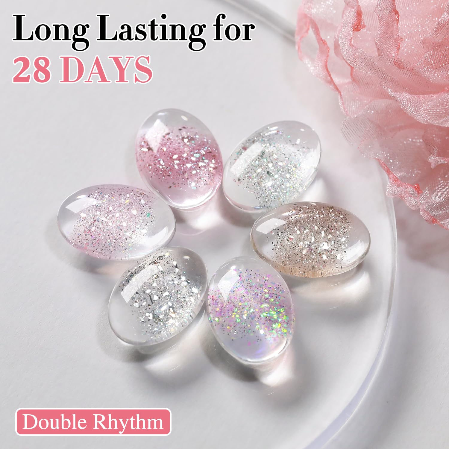 Nail art kit Double Rhythm 6 teintes DIY
